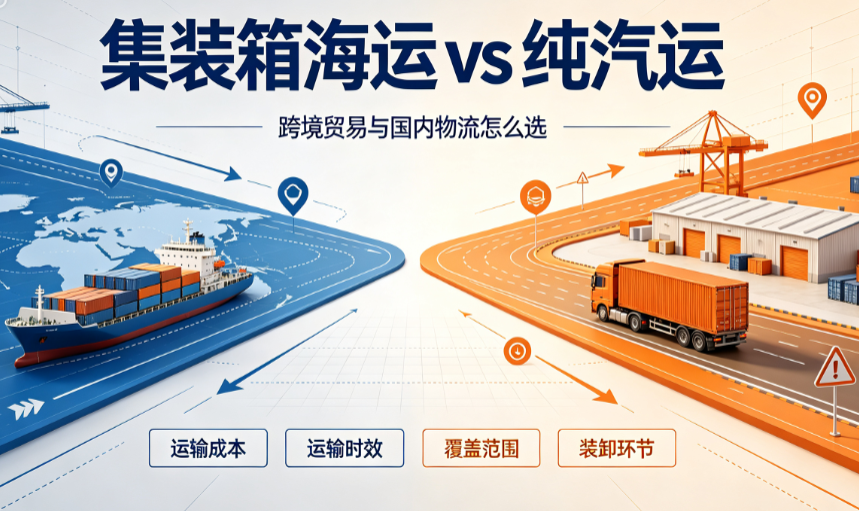 集装箱海运 vs 纯汽运：区别在哪？企业发货该若何？