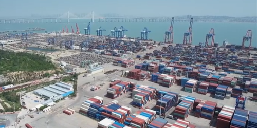 泉州到揭阳启动荒石料集装箱水运航路