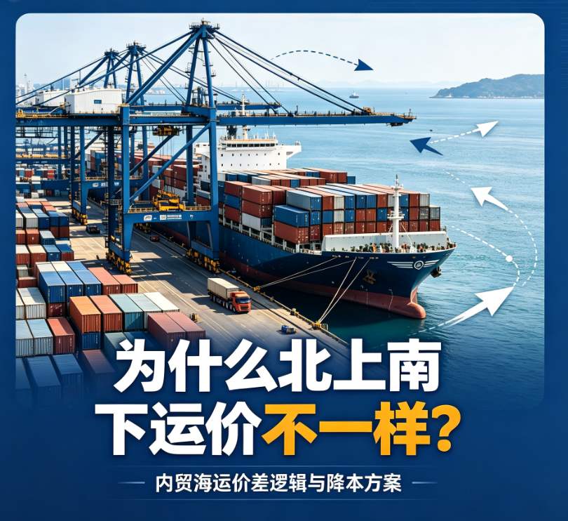 为什么统一条航路，北上和南下的集装箱运价不一样？